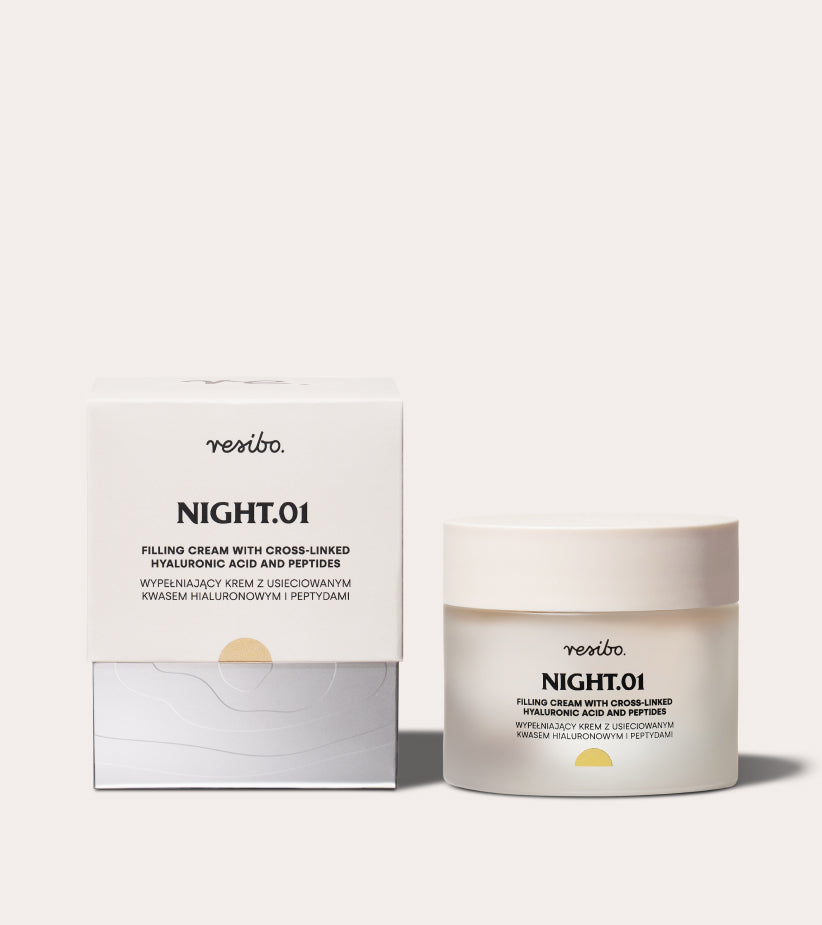 Filling night  cream with hyaluronic acid
