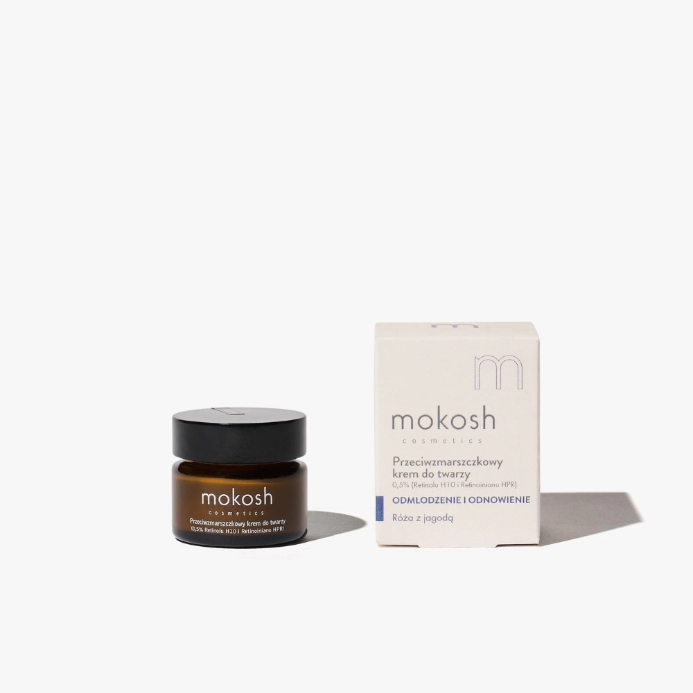 ANTI-WRINKLE FACE CREAM 0,5% H10 RETINOL & HPR RETINOID ROSE & BLUEBERRY 15 ML