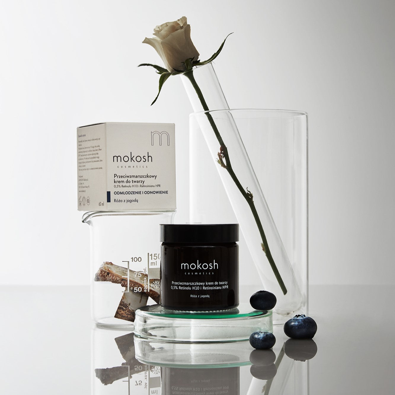 Mokosh ANTI-WRINKLE FACE CREAM 0,5% H10 RETINOL & HPR RETINOID ROSE & BLUEBERRY 60 ML