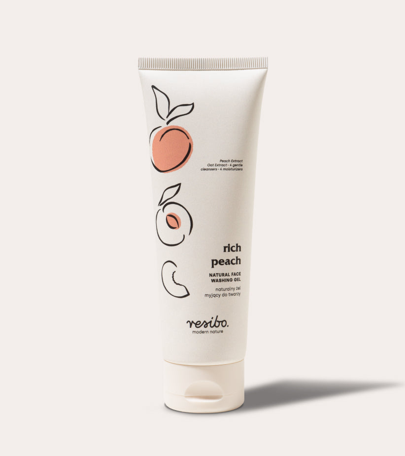 Natural face washing gel with peach extract 125 ml
