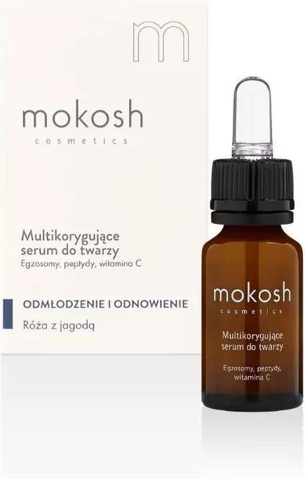 MULTI-CORRECTIVE FACE SERUM EXOSOMES, PEPTIDES, VITAMIN C ROSE & BLUEBERRY 12 ML